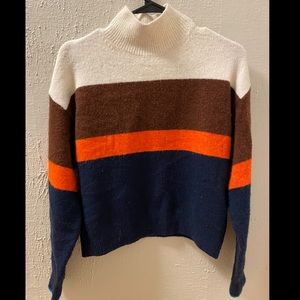 H&M multicolor turtleneck sweater